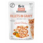Kattennatvoer Filets in Saus Kip voor Volwassen Katten – Brit Care Cat