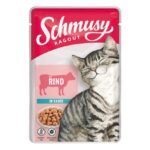 Schmusy Ragout mit Rind in Sauce – rund natvoer kat – graanvrij