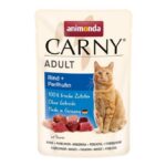 Animonda Carny PB Adult Rund +Parelhoen 85g – natvoer kat