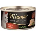 Miamor Dose Feine Filets Naturelle kip & garnalen 80 g – natvoer kat – senior