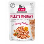 Brit Care Cat PB Fillets in Gravy – zalm, kip & lever in saus – natvoer kat – graanvrij