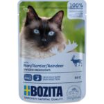 Bozita Pouch Stukjes in Saus met rendier 85g – natvoer kat