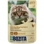 Bozita Pouch Stukjes in Saus met extra veel kip 85g – natvoer kat