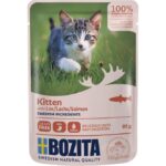 Bozita Pouch Hapjes in Saus zalm voor kitten – natvoer kat