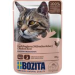 Bozita Pouch Stukjes in Gelei met kippenlever 85g – natvoer kat