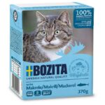 Bozita Cat Tetra Recard Stukjes in Gelei makreel 370g – natvoer kat – graanvrij