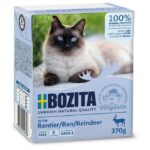 Bozita Cat Tetra Recard Stukjes in Saus hert natvoer kat – graanvrij