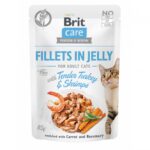 Brit Care Cat PB Fillets in Jelly – kalkoen & garnalen in gelei – natvoer kat – graanvrij