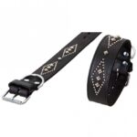 Lederen Halsband Dubbellaags met Siernieten – Karlie RONDO