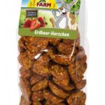 Knaagdiersnack Volkoren Aardbeihartjes – JR Farm 150 g