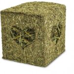 Klein Heublok Gevuld met Bergweidehooi en Meelwormen – JR Farm