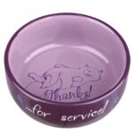 Kattenvoerbak Keramiek 0,3 L – Trixie Thanks for service! - Afbeelding 2
