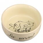 Kattenvoerbak Keramiek 0,3 L – Trixie Thanks for service! - Afbeelding 3