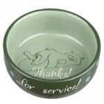 Kattenvoerbak Keramiek 0,3 L – Trixie Thanks for service! - Afbeelding 4