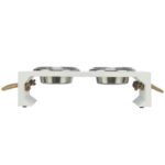 Voerbakset MDF met RVS Kommen – Trixie BE NORDIC - Afbeelding 2