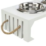 Voerbakset MDF met RVS Kommen – Trixie BE NORDIC - Afbeelding 4