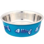 Kattenvoerbak RVS met Kunststofmantel met Vismotief – Trixie - Afbeelding 3