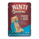 Rinti PB Gold Kip & kippenharten en gevogeltharten adult – natvoer hond – natuurlijk zonder soja