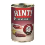 Rinti Dose Sensible eend & aardappel met kippenlever– natvoer hond – sensitive