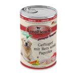 LandVlees Dog Classic Senior Kip met rijst, paprika en groEendtuin – natvoer hond – zonder soja