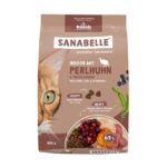Sanabelle Indoor mit PerlKip – indoor met parelhoen en kip, cranberry – droogvoer kat – adult