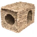 Knaagdierhuis Stro 20 x 14 x 14 cm voor Knagen en Verstoppen – HUGRO Nager-Pavillon S
