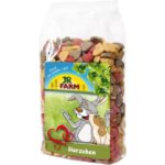 Knaagdiersnack Krokant met Luzerne en Rode Biet voor Dwergkonijnen en Cavia's – JR Farm Herzchen 200g