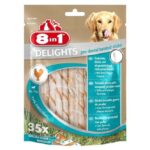 Hondensnack Gedraaide Runderhuidstengels Anti-Plaque 35 Stuks – 8in1 Delights Pro Dental