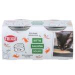 Kattenbouillon met Kip en Zalm voor Droogvoer – Trixie Kittis Salmon Soup