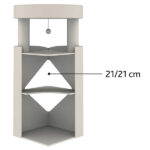 Kattenkrabpaal 3 Etages met Pluche en Sisal, 98 cm – Trixie Arma - Afbeelding 3