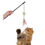 Kattenhengel met Oplichtende Bal en Veren – Karlie Flamingo