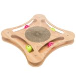 Krabplaat Karton met MDF-omlijsting en 4 Speelballen – Trixie