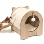 Kattenhuis met Sisal Krabvlak en Kussen – Vesper Minou - Afbeelding 2