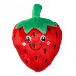 Pluche Hondenspeelgoed Aardbei met Pieper – Karlie Flamingo
