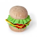 Hondenspeelgoed Pluche met Pieper en Knisper – Karlie Flamingo Burger - Afbeelding 2