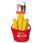 Hondenspeelgoed Pluche met Pieper in Frietvorm – Karlie Flamingo - Afbeelding 2