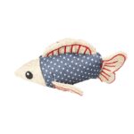 Kattenspeelgoed Haai met Kattenkruid, Canvas en Linnen – DUVO Retro Hai