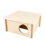 Knaagdierhuis Houten Bungalow Vierkant – DUVO Duvoplus