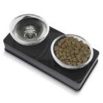 Voerbakhouder met Glazen Bakjes voor Katten en Kleine Honden – Catit Style Glass Diner