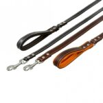 Hondenriem Leer met Nieten, Handlus Gevoerd – Karlie Rondo