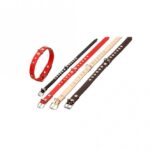 Leren Halsband met Vierkante Nieten 62 cm – Karlie Rondo