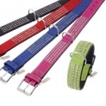 Lederen Halsband met Vier Rijen Strass 60 cm – Karlie VINTAGE