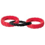 Trekring Dubbel Rubber met Touw – NERF DOG Trax Tire Wheel Tug