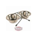 Voerbakhouder 2 RVS Bakken – Trixie Eat On Feet