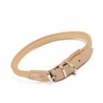 Leren Halsband Rondgenaaid Elandleer – Hunter Round & Soft Petit - Afbeelding 2