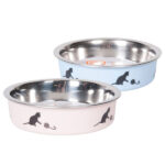 Kattenvoerbak RVS met Antislipbodem – Karlie Flamingo Bella