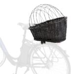 Zwarte Hondenfietsmand van Wilgentenen voor Bagagedrager – Trixie 13117-TRXI