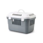 Kunststof Transportbox met Bovenopening voor Katten en Kleine Huisdieren, Wit Grijs – Savic Discovery 1