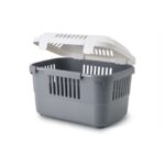 Kunststof Transportbox met Bovenopening voor Katten en Kleine Huisdieren, Wit Grijs – Savic Discovery 1 - Afbeelding 2