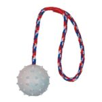 Hondenwerpbal van Natuurrubber met Werptouw 7 cm – Trixie 3308-TRXI